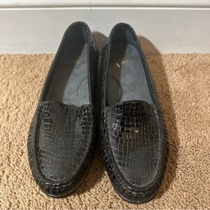 SAS Tripad Comfort Foot Simplify Moccasin Black Croc Loafer Slip-On Women  8.5W